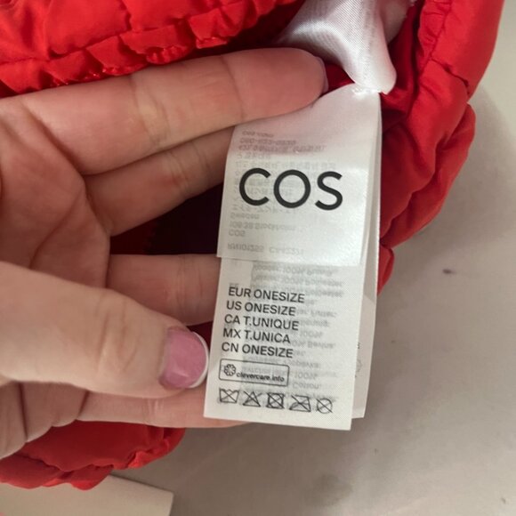 Cos Red Quilted Mini Handbag - Picture 4 of 5